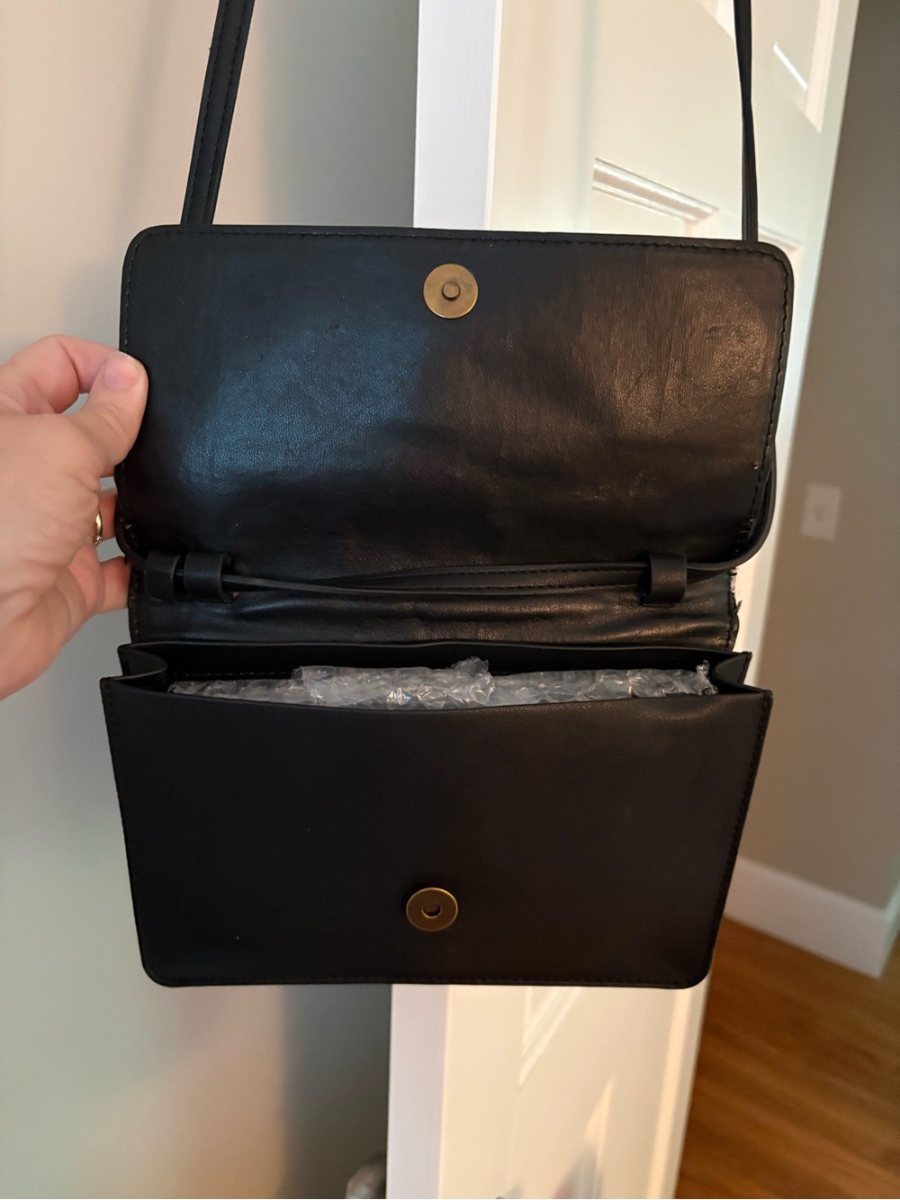 J. Crew Leopard Print Crossbody with Black Trim - Picture 3 of 6